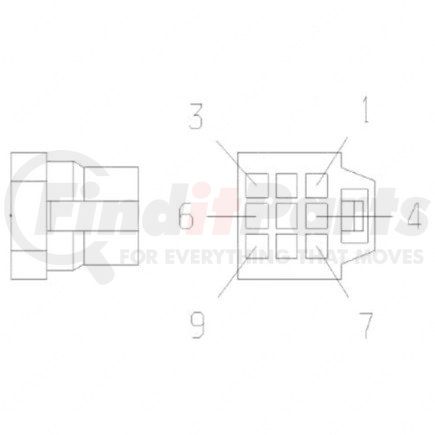 23-13149-901 by FREIGHTLINER - Plug - 9 Cavity, Mcp2.8, Ai 8-968971-1