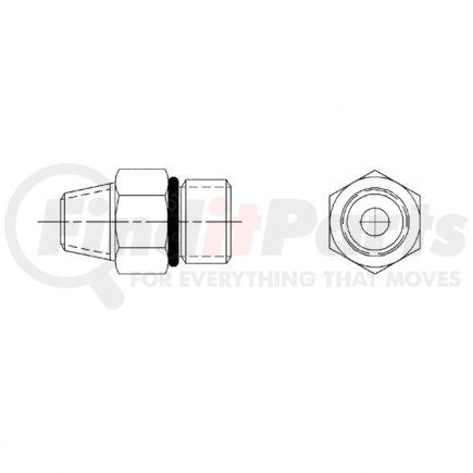 23-12449-000 by FREIGHTLINER - Air Line Fitting - Plain, 3/8-24 in. Thread Size