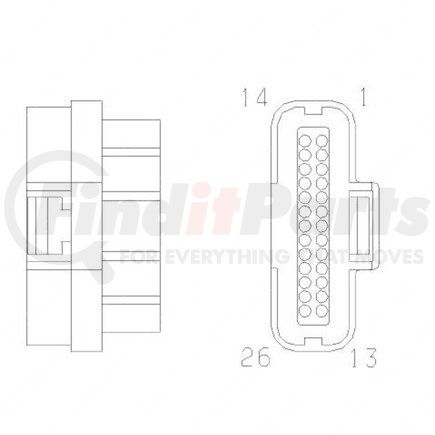 23-13151-021 by FREIGHTLINER - Plug - 26 Cavity, Ss1.0, Ai 1473712 2