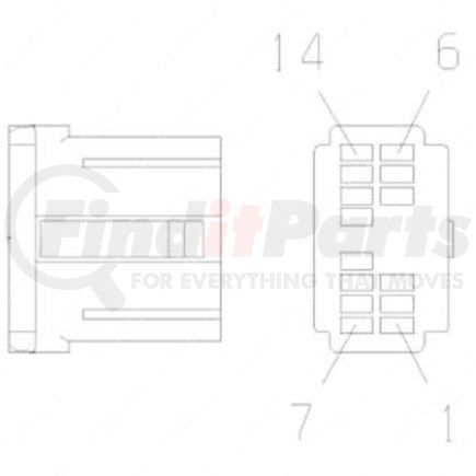 23-13152-001 by FREIGHTLINER - PLUG-14CAV,ILAG5,JAE,G