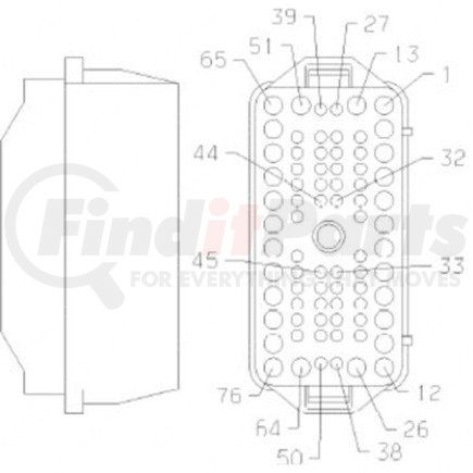 23-13153-017 by FREIGHTLINER - Plug - 76 Cavity, Metri Mixed, Aflre2460 002