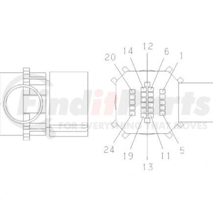 23-13153-047 by FREIGHTLINER - PLUG 24CA