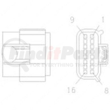 23-13153-056 by FREIGHTLINER - PLUG-16CA