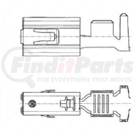 23-13209-301 by FREIGHTLINER - Electrical Cables Terminals - Female, Multiple Contact Point, 6.3, 1 - 2(16 - 14)