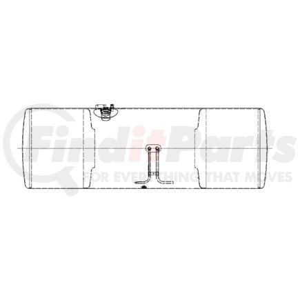 A03-28855-161 by FREIGHTLINER - Fuel Tank Assembly - 25 Inch, 110 Gallon, Aluminum, Plain, 161, Flx