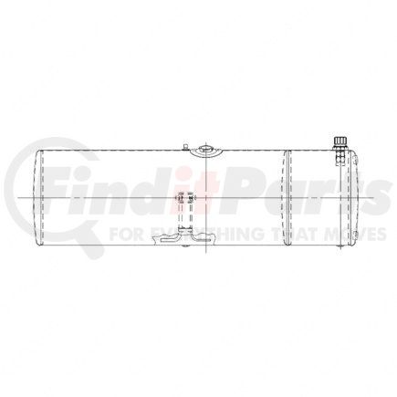 A03-31390-241 by FREIGHTLINER - Fuel Tank - 23 Inch, 100 Gal, Aluminum, Polished, -241, 70/30 Gal, C2, Right Hand