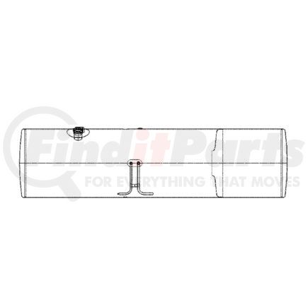 A03-32574-181 by FREIGHTLINER - Fuel Tank - Aluminum, 22.88 in., RH, 150 gal, Plain