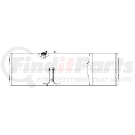 A03-33728-231 by FREIGHTLINER - Fuel Tank - 23 In, 120 Gal, Aluminum, Right Hand