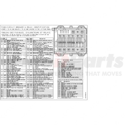 24-01345-001 by FREIGHTLINER - Miscellaneous Label - Miscellaneous Decal - Fuse Junction Panel External Power Distribution Module