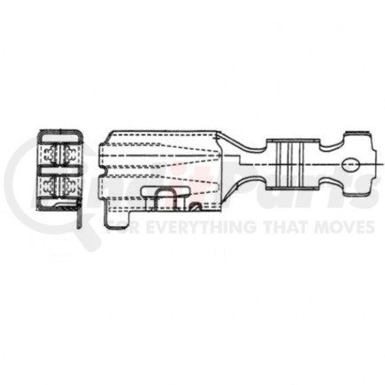 23-13215-000 by FREIGHTLINER - Electrical Cables Terminals - Female, Micro Relay 4.8, 1-2 (16-14)