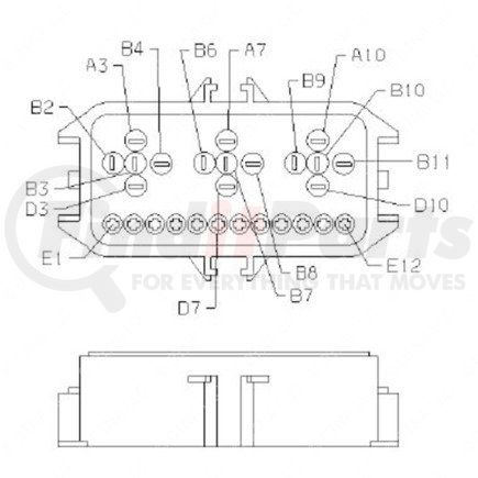 23-13305-025 by FREIGHTLINER - Plug - 27 Cavity, Multiple Contact Point 6.3S, Black, Pdm