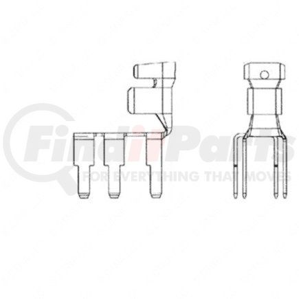 23-13430-010 by FREIGHTLINER - Multi-Purpose Wiring Terminal - Male, 6 ga.