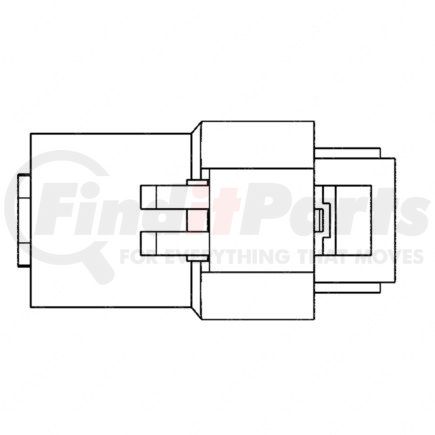 23-13662-244 by FREIGHTLINER - Plug - 2 Cavity, Sicma2, Gray