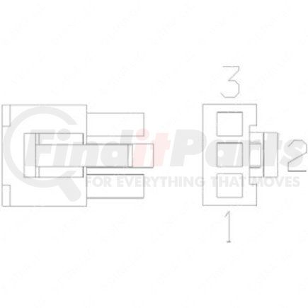 23-13662-311 by FREIGHTLINER - Plug - 3 Cavity, Multi Fuse Junction, 39 - 01 - 4031