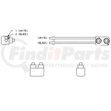 23-13700-000 by FREIGHTLINER - Plug - 2 Conductor, Pl-10, 7 Inch