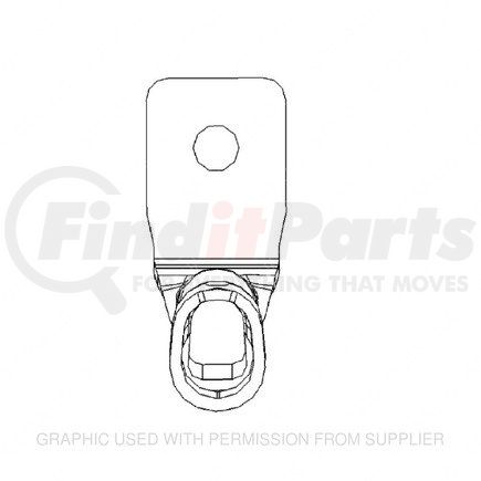 23-14002-000 by FREIGHTLINER - Electrical Cables Terminals - Ring, M6, 75 Degree, 8-13(8-6)