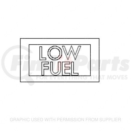 24-00909-038 by FREIGHTLINER - Telltale - ICU3, Low Fuel, Red