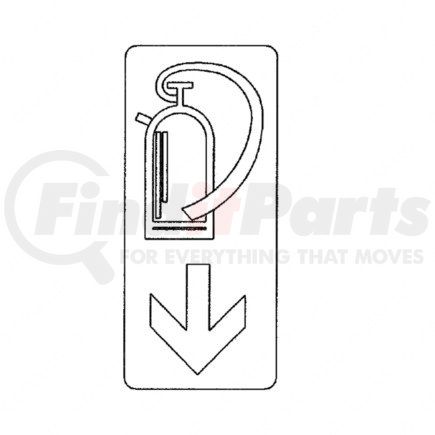 A 003 817 03 20 by FREIGHTLINER - SIGN FIRE EXTINGUISHER