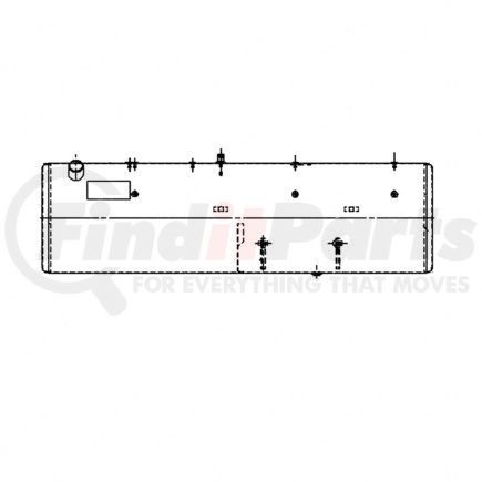 A03-23537-006 by FREIGHTLINER - Fuel Tank Strap - 45 Gallon, Rectangular, Left Hand, Inboard