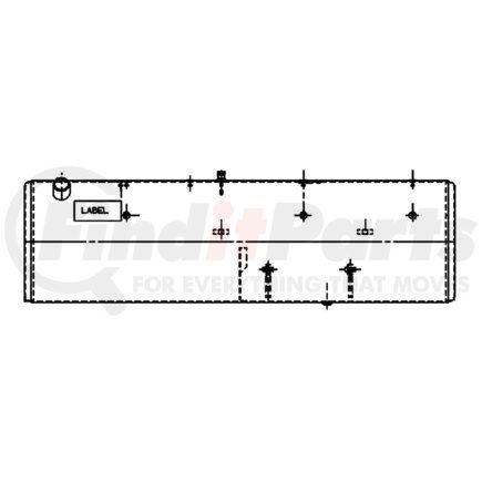 A03-23537-016 by FREIGHTLINER - Fuel Tank Assembly - 75 Gallon, Rectangular, Right Hand With Weldnuts