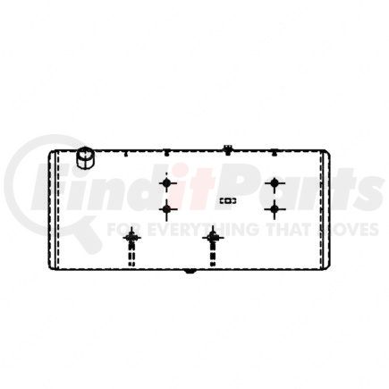 A03-25416-001 by FREIGHTLINER - Fuel Tank - 50 Gallon, Rectangular, Right Hand