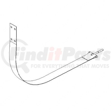 A03-28693-001 by FREIGHTLINER - Fuel Tank Strap - 27, Polished