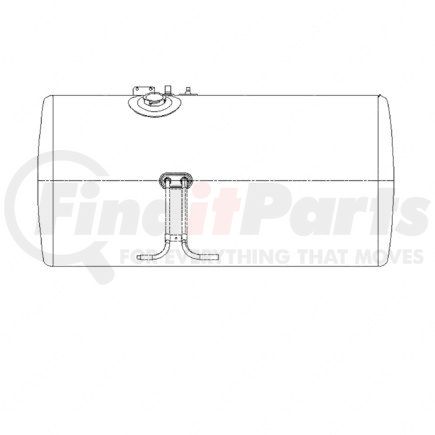 A03-28840-160 by FREIGHTLINER - Fuel Tank - Aluminum, 25 in., LH, 90 gal, Polished