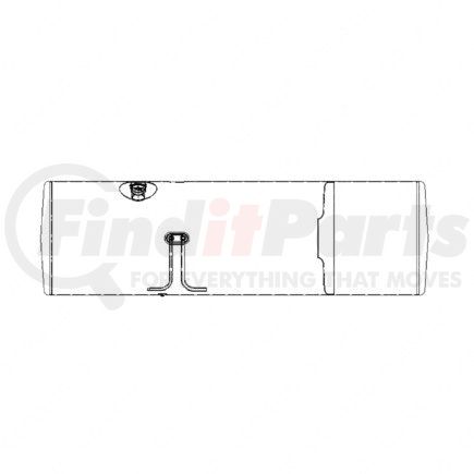 A03-35624-161 by FREIGHTLINER - Fuel Tank Assembly - 23 Inch, 100 Gallon, Aluminum, Plain, -161, Afx, 30 Degree