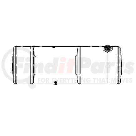 A03-35633-250 by FREIGHTLINER - Fuel Tank - 25 In, 100 Gal, Aluminum, Polished, Left Hand