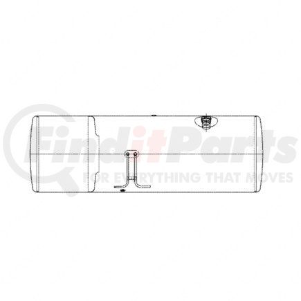 A03-35695-564 by FREIGHTLINER - Fuel Tank - Left Hand, 25 Inch, 150 Gal, Aluminum, Polished