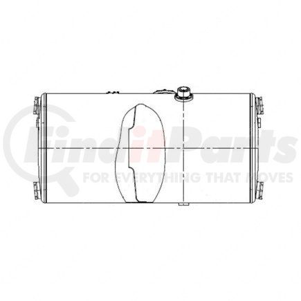 A03-40716-000 by FREIGHTLINER - Fuel Tank/Hydraulic - 23 Inch, 50 Gallon, Bare, Left Hand