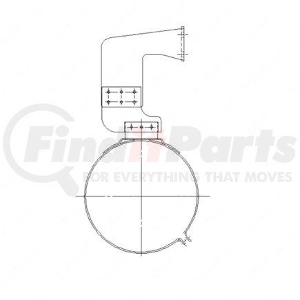 A04-17823-000 by FREIGHTLINER - Exhaust Muffler Bracket - Zinc Plating with Colorless Chrome Plated-Coated