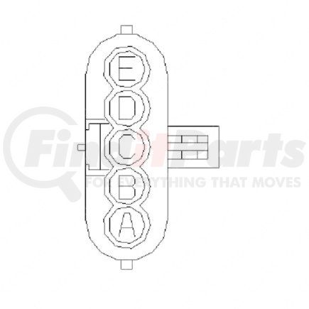 A06-25512-011 by FREIGHTLINER - Receptacle - 5 Cavity, MP280S, 23-13142-506