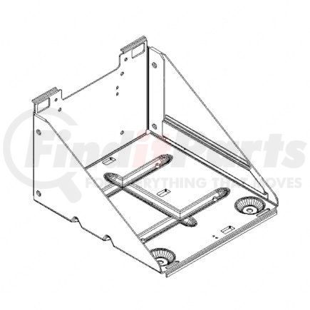 A06-39017-000 by FREIGHTLINER - Battery Box Assembly - Steel, 2 Battery, SSR, Group 31