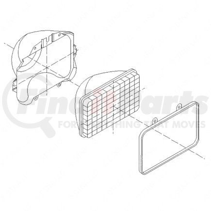 A06-47570-000 by FREIGHTLINER - HDLMP ASSY.SNGL.RECT