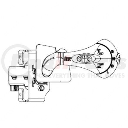 A06-52312-000 by FREIGHTLINER - Transmission Shift Lever - Smartshift, Randle With Mode Black