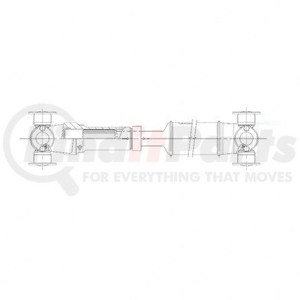 A09-09171-582 by FREIGHTLINER - Drive Shaft - 1760 Full Round, Main, 58.5 Inch