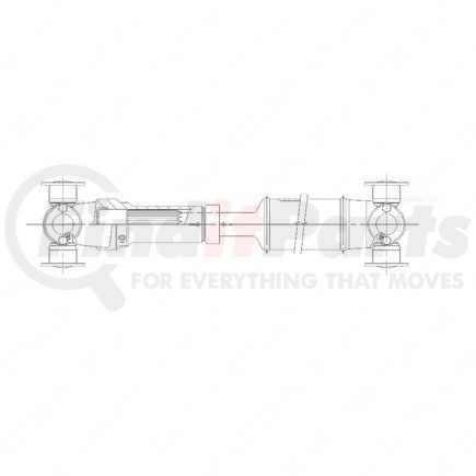 A09-09171-642 by FREIGHTLINER - Drive Shaft - 1760 Full Round, Main, 64.5 Inch