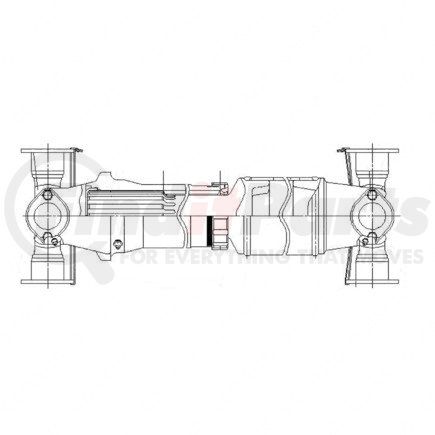 A09-10146-450 by FREIGHTLINER - Drive Shaft Assembly - 1810Hd - Full Round, 0.180 Wall, Main Drive Line, 45.0