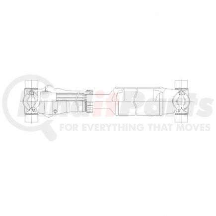 A09-10356-361 by FREIGHTLINER - Drive Shaft - Driveline, 4.09" Tube, 3.88" Slip Joint, Painted, 20-29 Deg