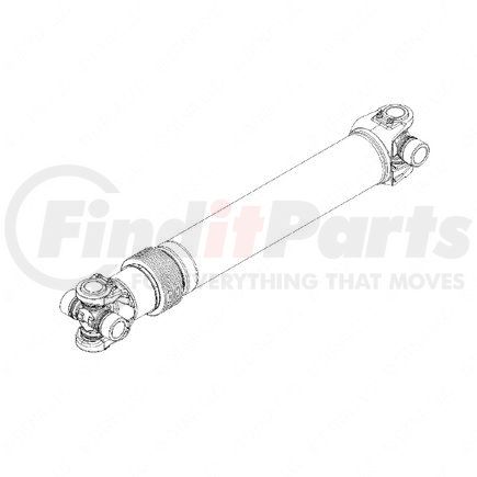 A09-10519-792 by FREIGHTLINER - Drive Shaft - Driveline, SPL250HD XL, 5.12" Tube, 79.50" Yoke, 25 Deg