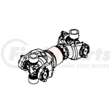 A09-11398-000 by FREIGHTLINER - Drive Shaft - Driveline, Half Round, 8.08" Tube, 11.75" Yoke, 20-21 Deg