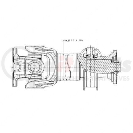 A09-50038-420 by FREIGHTLINER - Driveline - RPL35, Flange, Midship, 42.0 Inch, Prime Paint