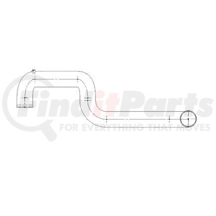 A05-12855-000 by FREIGHTLINER - Radiator Coolant Hose - Upper