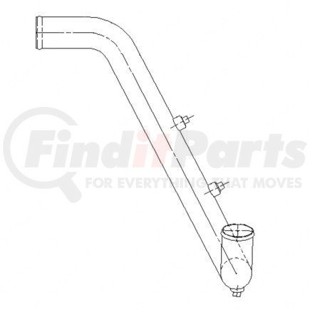 A05-15732-000 by FREIGHTLINER - TUBE COOLANT LOWER L 1