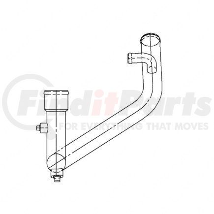 A05-16765-000 by FREIGHTLINER - PIPE ASM RADIATOR LOW