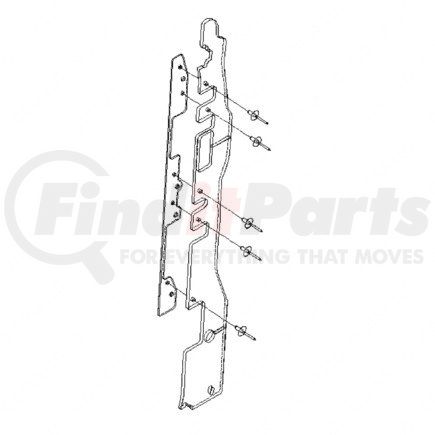 A05-20247-001 by FREIGHTLINER - Radiator Recirculation Shield - Right Hand