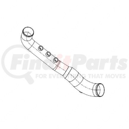 A05-23733-000 by FREIGHTLINER - PIPE LWR RAD ACERT C13