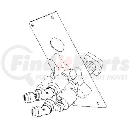 A12-15428-002 by FREIGHTLINER - Air Brake Park Control Valve - 0.50 in Exhaust Port Diameter