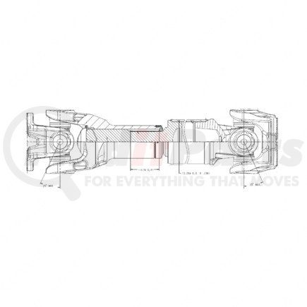 A09-50040-342 by FREIGHTLINER - Driveline - RPL35, Flange, Main, 34.5 Inch, Prime Paint